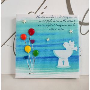 Magia 206 Quadretto-Bomboniera Comunione azzurro